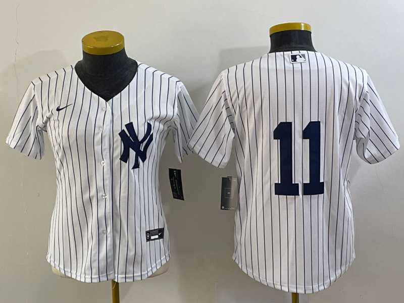 Womens New York Yankees #11 Anthony Volpe White No Name Stitched MLB Nike Cool Base Jersey->mlb womens jerseys->MLB Jersey
